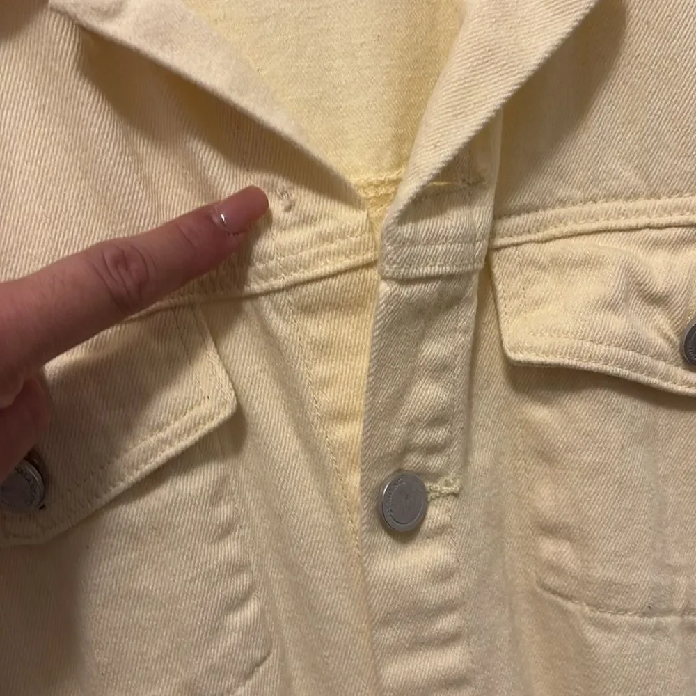 BLANK NYC• Denim yellow romper size small